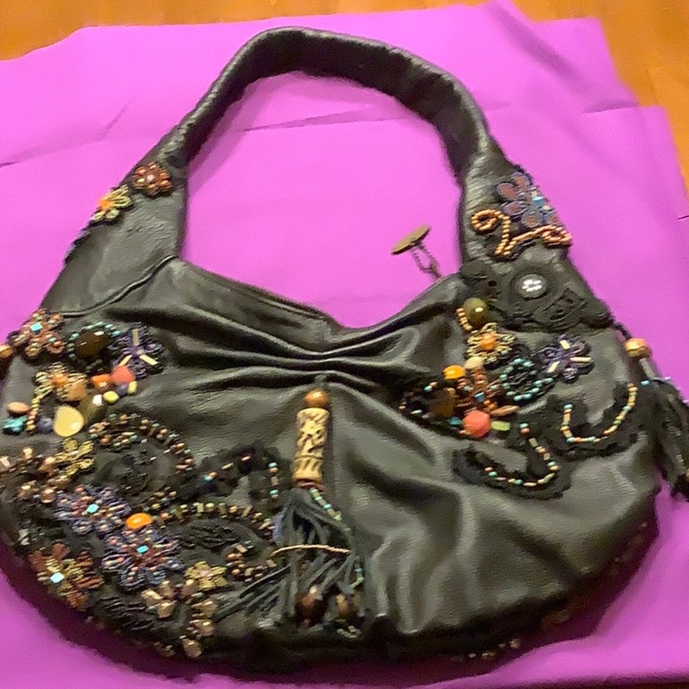 Bead embellished bag